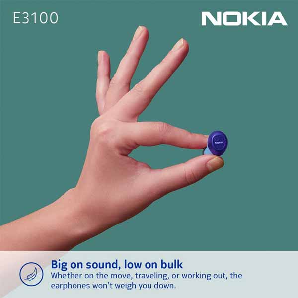 Nokia Essential True Wireless Earphones (E3100) - Blue - Picture 2 of 5