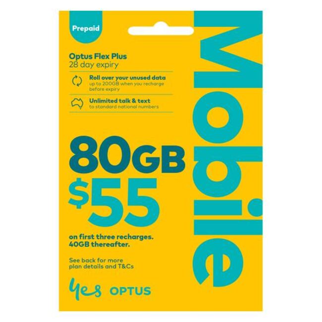 Optus Flex Plus $55 Prepaid Simcard - Picture 1 of 1